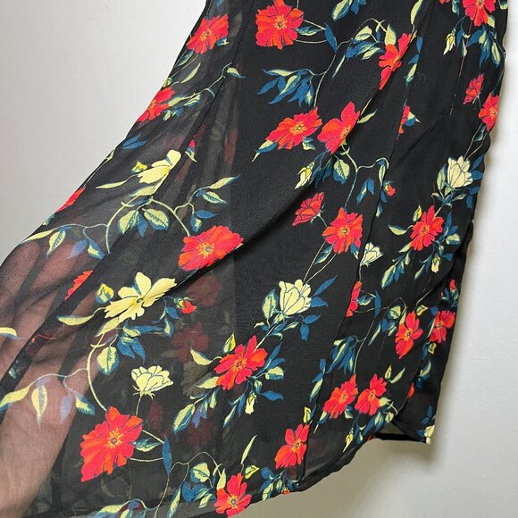 Urban Outfitters Black Floral Dress size XS - Picture 4 of 7
